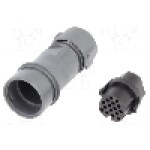 Conector circular, mama, 16 pini, BULGIN - PXP6011/16S/CR/0910