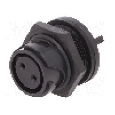 Conector circular, mama, 2 pini, BULGIN - PXP4013/02S/PC