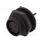 Conector circular, mama, 3 pini, BULGIN - PX0413/03S/PC