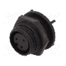 Conector circular, mama, 3 pini, BULGIN - PX0413/03S/PC