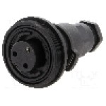 Conector circular, mama, 3 pini, BULGIN - PX0732/S
