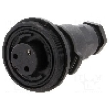 Conector circular, mama, 3 pini, BULGIN - PX0732/S