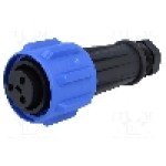 Conector circular, mama, 3 pini, BULGIN - PX0911/03/S