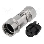 Conector circular, mama, 3 pini, BULGIN - PXM6011/03S/ST/0507 Conector circular, mama, 3 pini, BULGIN - PXM6011/03S/ST/0507