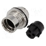 Conector circular, mama, 3 pini, BULGIN - PXM6012/03S/CR