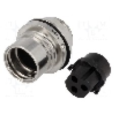 Conector circular, mama, 3 pini, BULGIN - PXM6012/03S/CR