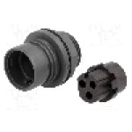 Conector circular, mama, 3 pini, BULGIN - PXP6012/03S/CR