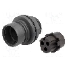 Conector circular, mama, 3 pini, BULGIN - PXP6012/03S/CR