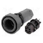 Conector circular, mama, 6 pini, BULGIN - PXP7010/06S/ST/0709 Conector circular, mama, 6 pini, BULGIN - PXP7010/06S/ST/0709