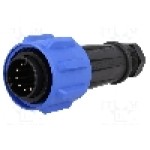 Conector circular, tata, 10 pini, BULGIN - PX0911/10/P