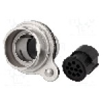 Conector circular, tata, 10 pini, BULGIN - PXM7012/10P/CR Conector circular, tata, 10 pini, BULGIN - PXM7012/10P/CR