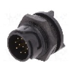 Conector circular, tata, 10 pini, BULGIN - PXP4013/10P/PC