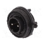 Conector circular, tata, 2 pini, BULGIN - PX0735/P