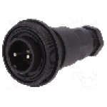 Conector circular, tata, 2 pini, BULGIN - PX0737/P