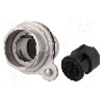 Conector circular, tata, 32 pini, BULGIN - PXM7012/32P/CR Conector circular, tata, 32 pini, BULGIN - PXM7012/32P/CR