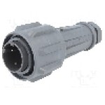 Conector circular, tata, 3 pini, BULGIN - EXP-0911/03/P