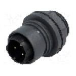 Conector circular, tata, 3 pini, BULGIN - PXP6012/03P/ST