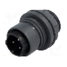 Conector circular, tata, 3 pini, BULGIN - PXP6012/03P/ST