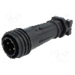 Conector circular, tata, 4 pini, BULGIN - PXA921/04/P Conector circular, tata, 4 pini, BULGIN - PXA921/04/P