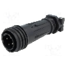 Conector circular, tata, 4 pini, BULGIN - PXA921/04/P