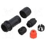 Conector circular, tata, 4 pini, BULGIN - PXP4011/04P/4550