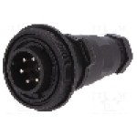 Conector circular, tata, 6 pini, BULGIN - PX0740/P