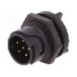 Conector circular, tata, 6 pini, BULGIN - PXP4013/06P/PC