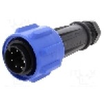 Conector circular, tata, 7 pini, BULGIN - PX0911/07/P