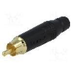 Conector RCA, tata, AMPHENOL - ACPR-BLK