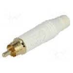 Conector RCA, tata, AMPHENOL - ACPR-WHT