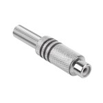 Mufa RCA mama, metalic, nichelat, L103782 Mufa RCA mama, metalic, nichelat, L103782