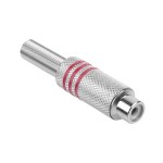 Mufa RCA mama, metalic, nichelat, L103783 Mufa RCA mama, metalic, nichelat, L103783