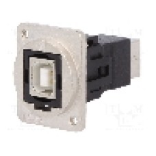 Conector {{Tip conector}}, colier (2 orificii), orificiu pentru şurub cap plat, pt. montare pe panou, CLIFF - CP30203NM3