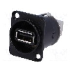 Conector {{Tip conector}}, colier (2 orificii), pt. montare pe panou, NEUTRIK - NAUSB-W-B