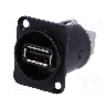 Conector {{Tip conector}}, colier (2 orificii), pt. montare pe panou, NEUTRIK - NAUSB-W-B