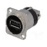 Conector {{Tip conector}}, colier (2 orificii), pt. montare pe panou, NEUTRIK - NAUSB-W