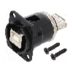 Conector {{Tip conector}}, colier (2 orificii), pt. montare pe panou, SWITCHCRAFT - EHUSBBABXPKG Conector {{Tip conector}}, colier (2 orificii), pt. montare pe panou, SWITCHCRAFT - EHUSBBABXPKG