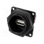 Conector {{Tip conector}}, flanşa (4 orificii), pt. montare pe panou, SWITCHCRAFT - DCP-USBAB-USBB Conector {{Tip conector}}, flanşa (4 orificii), pt. montare pe panou, SWITCHCRAFT - DCP-USBAB-USBB