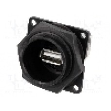 Conector {{Tip conector}}, flanşa (4 orificii), pt. montare pe panou, SWITCHCRAFT - DCP-USBAB-USBB Conector {{Tip conector}}, flanşa (4 orificii), pt. montare pe panou, SWITCHCRAFT - DCP-USBAB-USBB