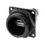 Conector {{Tip conector}}, flanşa (4 orificii), pt. montare pe panou, SWITCHCRAFT - DCP-USBAT-USBB Conector {{Tip conector}}, flanşa (4 orificii), pt. montare pe panou, SWITCHCRAFT - DCP-USBAT-USBB
