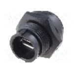 Conector {{Tip conector}}, piuliţa din faţa, pt. montare pe panou, sucit, SWITCHCRAFT - DCP-USBCB-F Conector {{Tip conector}}, piuliţa din faţa, pt. montare pe panou, sucit, SWITCHCRAFT - DCP-USBCB-F