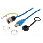 Conector {{Tip conector}}, piuliţa din spate, pt. montare pe panou, ENCITECH - 1310-0004-04