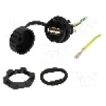 Conector {{Tip conector}}, piuliţa din spate, pt. montare pe panou, ENCITECH - 1310-0005-01