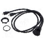Conector {{Tip conector}}, versiune USB 2.0, {{Orientare spaţiala}}, ONPOW - MICRO USB-02-BK