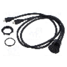 Conector {{Tip conector}}, versiune USB 2.0, {{Orientare spaţiala}}, ONPOW - MICRO USB-02-BK