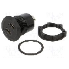 Conector {{Tip conector}}, versiune USB 2.0, {{Orientare spaţiala}}, ONPOW - MICRO USB-03-BK