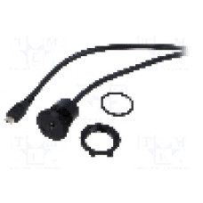 Conector {{Tip conector}}, versiune USB 2.0, {{Orientare spaţiala}}, ONPOW - MICRO USB-04-BK