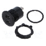 Conector {{Tip conector}}, versiune USB 2.0, {{Orientare spaţiala}}, ONPOW - MINI USB-04-BK