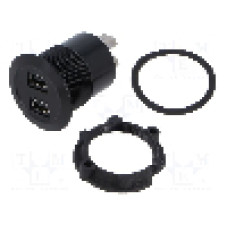 Conector {{Tip conector}}, versiune USB 2.0, {{Orientare spaţiala}}, ONPOW - MINI USB-04-BK