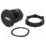 Conector {{Tip conector}}, versiune USB 2.0, {{Orientare spaţiala}}, ONPOW - USB-01C-BK